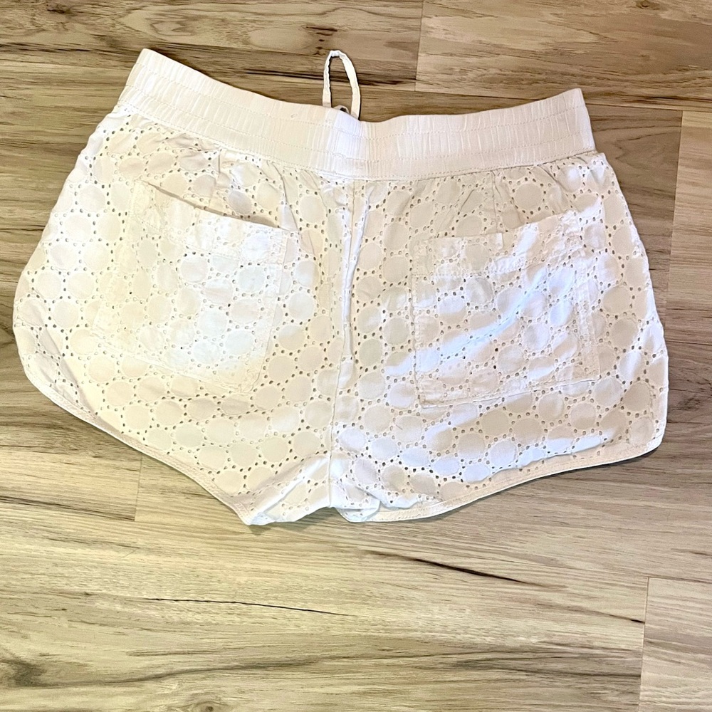 Heritage Women's White Eyelet Athletic Shorts - Picture 4 of 6